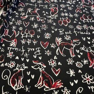 SALE!! 2 for‎ $15 Shirt Size Small Stretch Scoop Neck Cats Dogs Best Friends